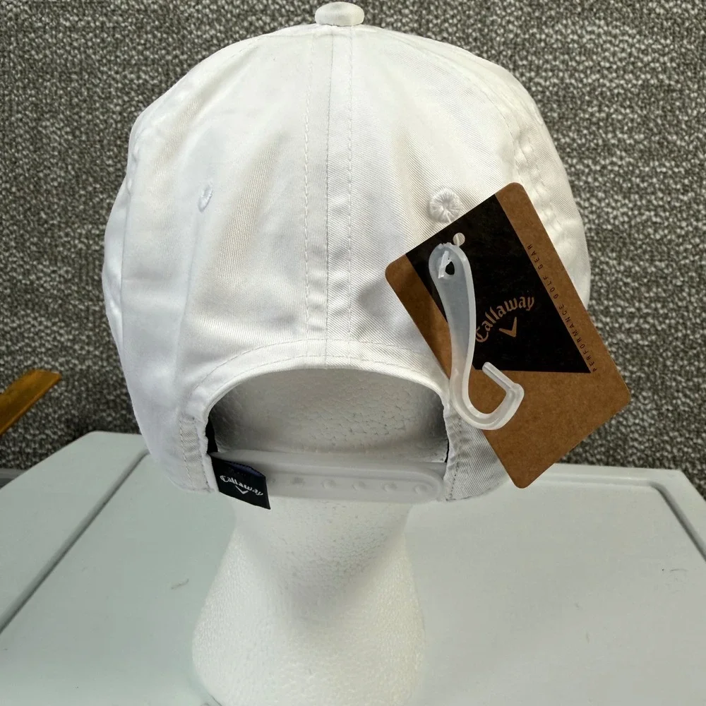 Callaway Relaxed Retro Baseball Hat‎ Mens OS White Snapback Golf Cap Cotton